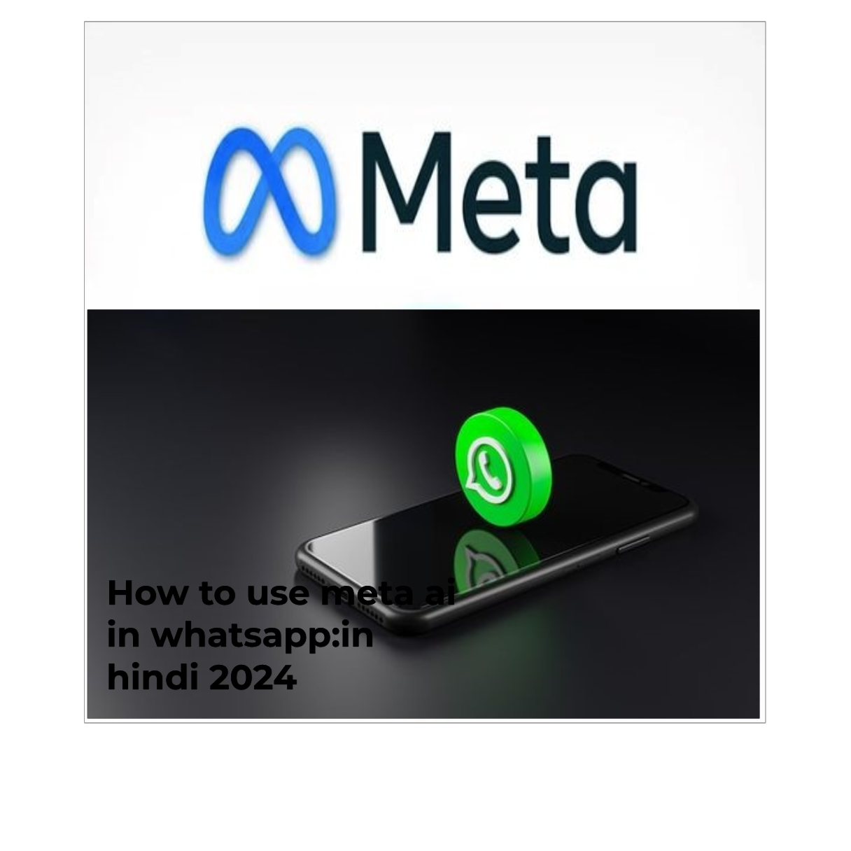 How to use meta ai in whatsapp:in hindi 2024